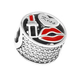 DIY Beads Glamour Kiss Charm Hot Jewelry Fits Charms 925 Silver Bracelets