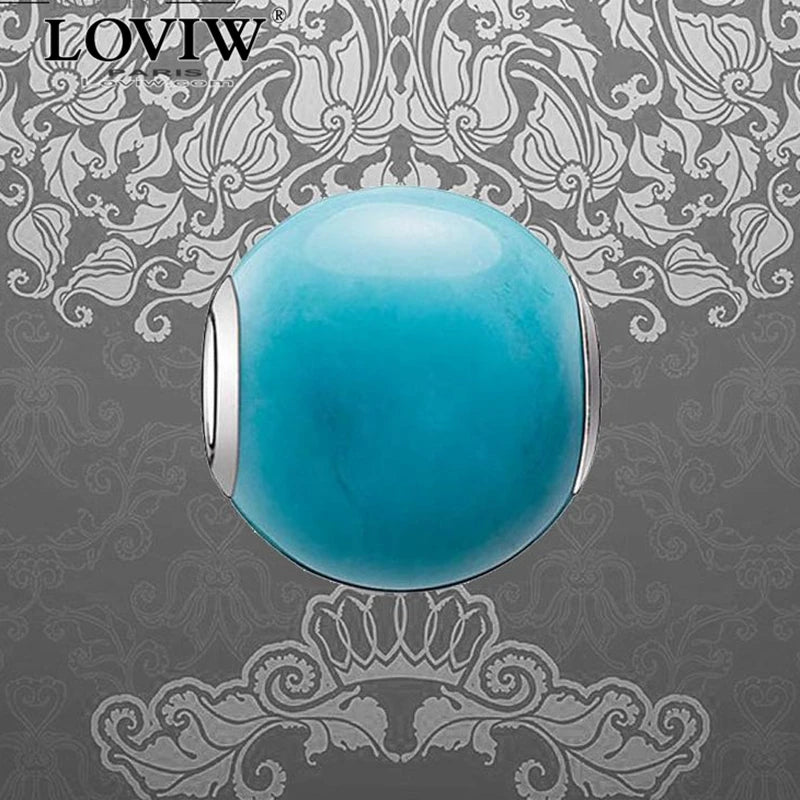 Howlite Charm Bead Silver-Plate Jewelry Gift For Women
