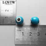 Howlite Charm Bead Silver-Plate Jewelry Gift For Women