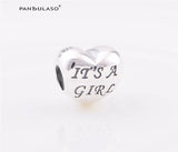 DIY It's a Girl/Boy Charm Fits Silver Bracelets Sterling Silver Jewelry Beads