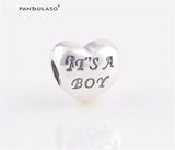 DIY It's a Girl/Boy Charm Fits Silver Bracelets Sterling Silver Jewelry Beads