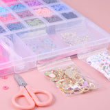 DIY Beads Kit Boxed 24 Grid Loose Beads Strings & Alloy Accessories Scissors