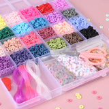 DIY Beads Kit Boxed 24 Grid Loose Beads Strings & Alloy Accessories Scissors