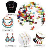 DIY Beads Kit Polymer Clay Spacer Beads Glass Beads Charms Elastic String