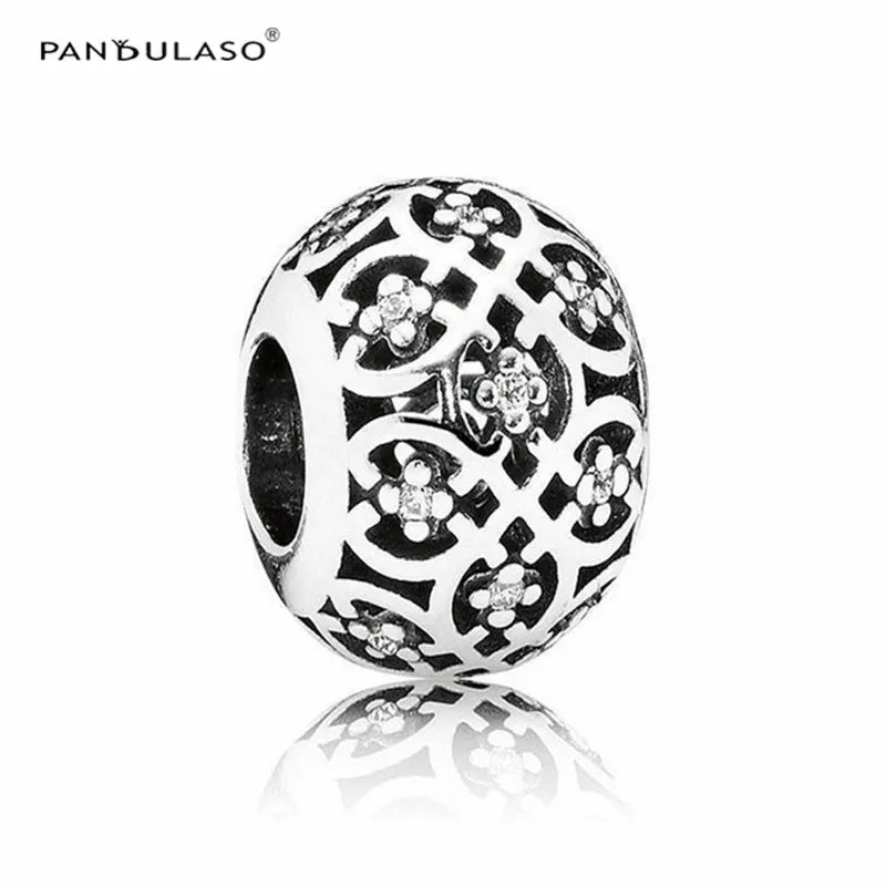 DIY Openwork Lace Charms for Silver Bracelets - Sterling Silver Beads