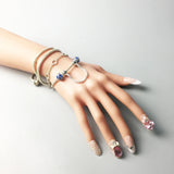 DIY Beads Safety Chain Classic Silver Jewelry Gift For Women Men Boy Girl