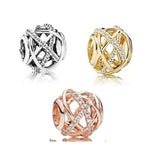 DIY Beads Sparking Galaxy Charm Fits Silver Bracelets For Woman