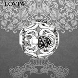 DIY Beads Spider Charm 5mm Hole Silver-Plate Jewelry Gift For Women