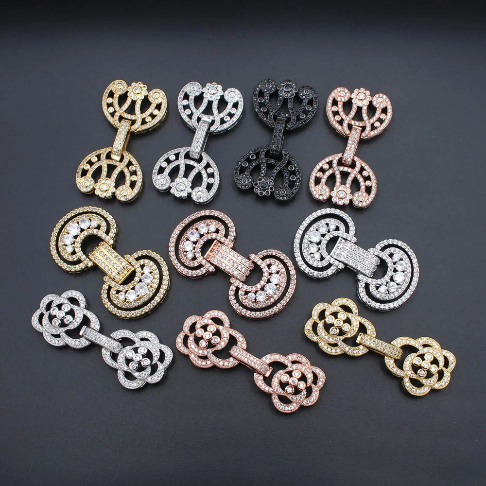 DIY Beadwork Jewelry Findings Supplies - Silver Fastener Closure Clasps