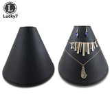 DIY PU Leather Folding Jewelry Necklace Bust Earring Display Holder Stand Rack