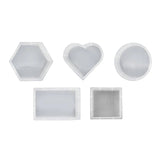 DIY Resin Silicone Mold Bookend: Round Heart Hexagon Square Crystal Epoxy Mold