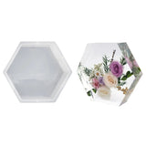 DIY Resin Silicone Mold Bookend: Round Heart Hexagon Square Crystal Epoxy Mold
