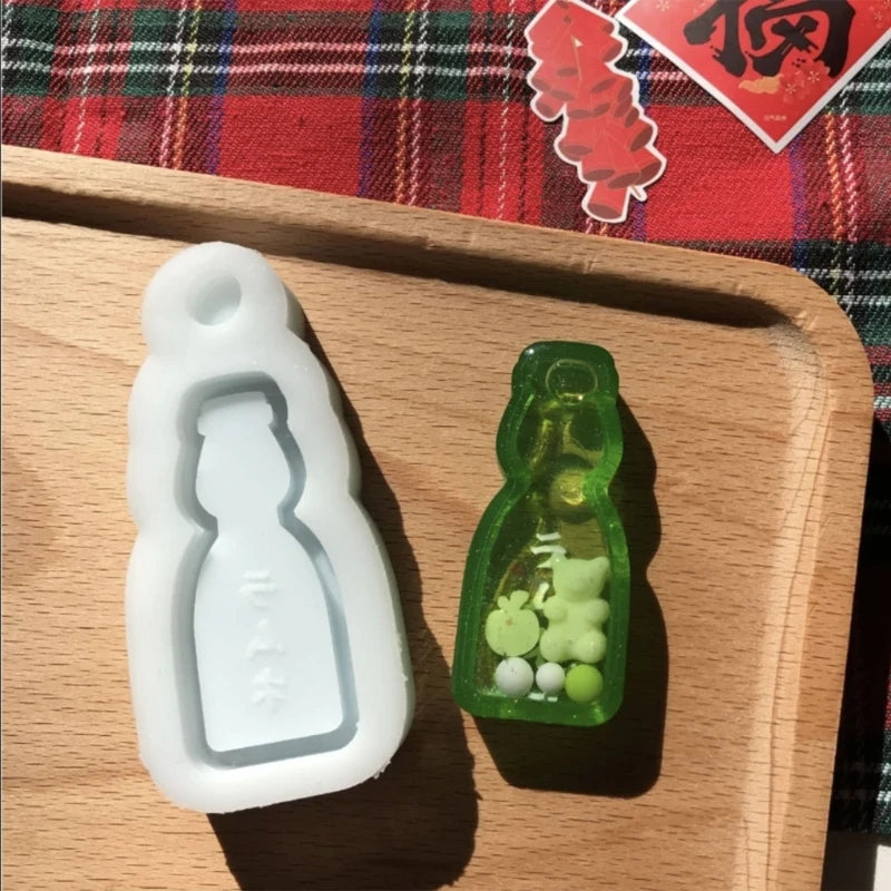 Bottle Shape Ornament Silicone Epoxy Mold for Valentines Gift