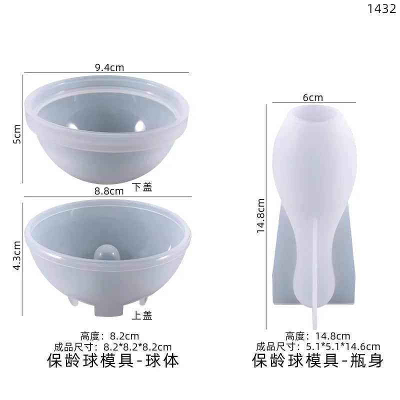 DIY Bowling Silicone Mold Set for Resin Making