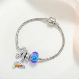 Dragonfly Rainbow Beaded Bracelet Jewelry