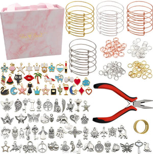 DIY Bracelet Kit 925 Silver Charms Set for Kids