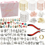 DIY Bracelet Kit 925 Silver Charms Set for Kids