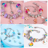 DIY Bracelet Kit Women Jewelry Making Metal Charms Set Hand String Beads