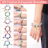 DIY Bracelet Making Kit with Beads, Charms & String for Girls