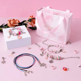 DIY Bracelet Making Kit with Beads, Charms & String for Girls
