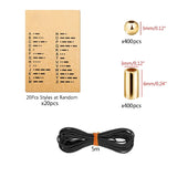 DIY Bracelet Making Kit with Spacer Beads and Morse Code Card