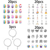 DIY Bracelet Making Kit Spacer Beads Metal Charms for Bracelets Jewelry Girls
