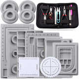 DIY Bracelet Necklace Beaded Jewelry Flocking Bead Board Making Storage Box