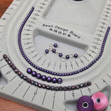Gray Flocking Bead Board for DIY Bracelet Necklace Beaded Jewelry