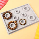 Gray Flocking Bead Board for DIY Bracelet Necklace Beaded Jewelry