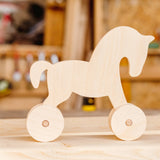 Wooden Toy Wheels DIY Building Model Accessories Children Model Toys Khaki