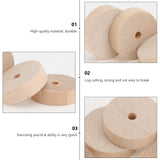 Wooden Toy Wheels DIY Building Model Accessories Children Model Toys Khaki