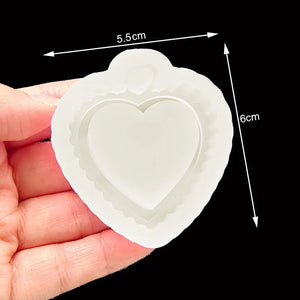 DIY Butterfly Heart Shaker Mold Silicone Epoxy Resin Jewelry Tool