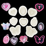 DIY Butterfly Heart Shaker Mold Silicone Epoxy Resin Jewelry Tool