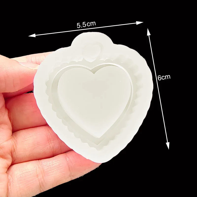 DIY Butterfly Heart Shaker Mold Silicone Epoxy Resin Jewelry Tool