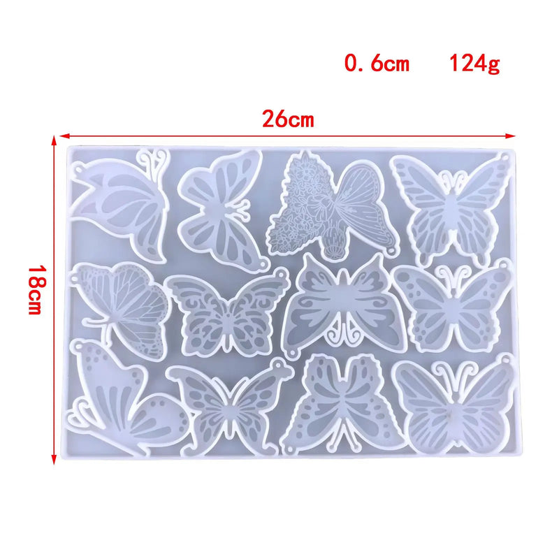 DIY Butterfly Keychain Epoxy Mould Backpack Decorative Jewelry Making Resin Mold