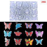 DIY Butterfly Keychain Epoxy Mould Backpack Decorative Jewelry Making Resin Mold