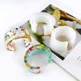 DIY Silicone Mold for Font Cuff Bracelet, Jewelry Casting Clear Epoxy Resin Mold
