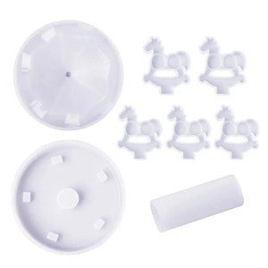 DIY Carousel Swing Epoxy Resin Mold Mirror Ornament Jewelry Pendant Silicone Mol