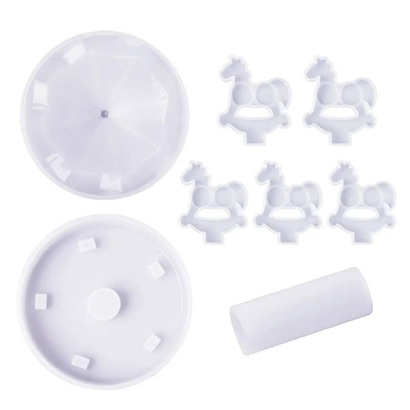 DIY Carousel Swing Epoxy Resin Mold Mirror Ornament Jewelry Pendant Silicone Mol