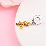 Cartoon Jumping Tiger Charm Bracelet - Silver 925