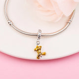 Cartoon Jumping Tiger Charm Bracelet - Silver 925