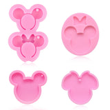 Cartoon Mouse Keychain Silicone Mold for Resin Jewelry Keychain Pendant