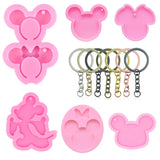 Cartoon Mouse Keychain Silicone Mold for Resin Jewelry Keychain Pendant