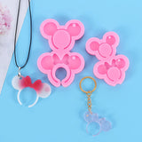 Cartoon Mouse Keychain Silicone Mold for Resin Jewelry Keychain Pendant