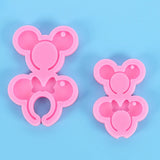Cartoon Mouse Keychain Silicone Mold for Resin Jewelry Keychain Pendant