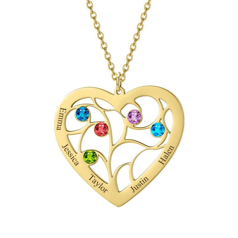 DIY Carving Letter Crystal Love Heart Necklace Rhinestone Birthday Stone Pendant