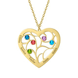 DIY Carving Letter Crystal Love Heart Necklace Rhinestone Birthday Stone Pendant