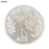 Cat Christmas Elk Pendant Resin Mold Silicone Mould
