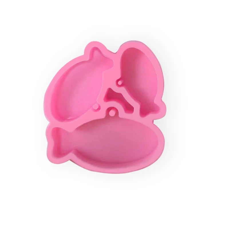 Cat Head Keychain Silicone Epoxy Mold for Valentine Love Gift