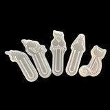 Cat Shape Bookmark Mould Epoxy Resin Casting Silicone Molds